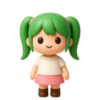 街を案内する女の子